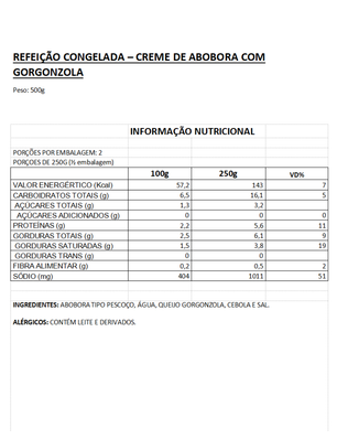 Caldo de Abóbora com Gorgonzola