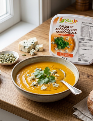 Caldo de Abóbora com Gorgonzola