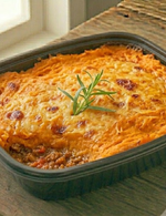 Escondidinho de batata doce e carne moída